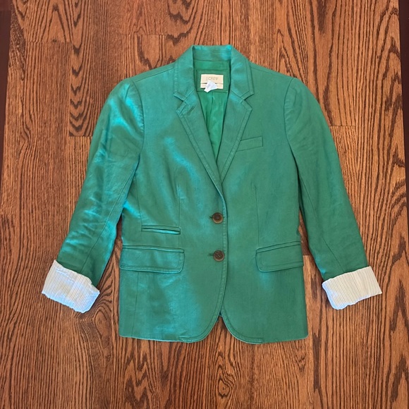 J. Crew Jackets & Blazers - J Crew Green Schoolboy Blazer Size 00
